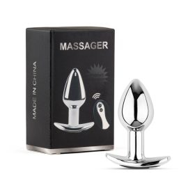Metal Butt Plug M fém dildó USB távirányítóval
