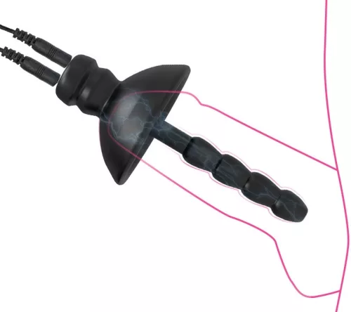 Shock Pen M – elektrosokkos pénisz plug, 6 cm hosszú
