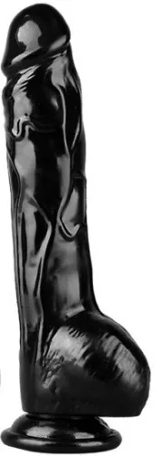 Percock – prémium fekete dildó 16 x 4 cm