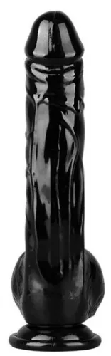 Percock – prémium fekete dildó 16 x 4 cm