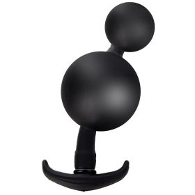 Vízálló felfújható anális plug golyókkal - 14 x 3 cm