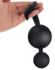 Vízálló felfújható anális plug golyókkal - 14 x 3 cm