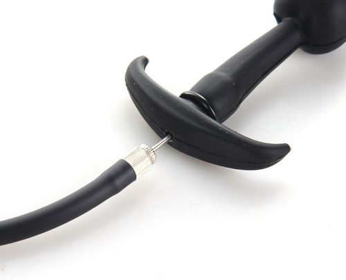 Vízálló felfújható anális plug golyókkal - 14 x 3 cm