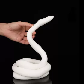 Ultra Snake – hosszú prémium dildó 120 x 2,7 cm, fehér