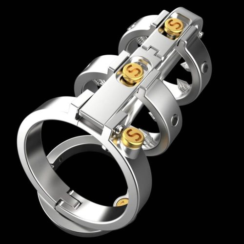 Teljes mechanikai chastity ketrec - 6,5 x 3,5 cm