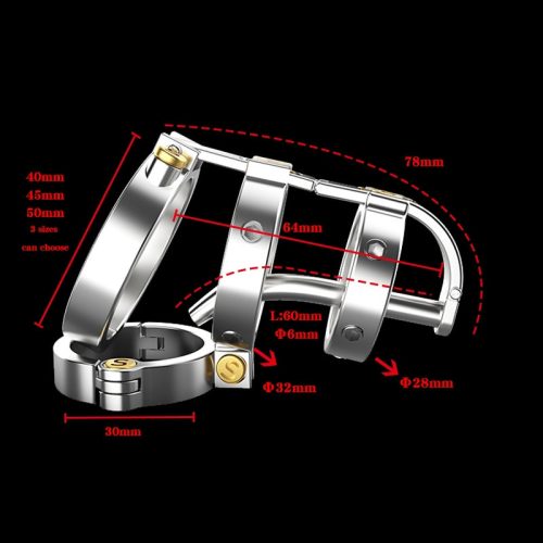 Teljes mechanikai chastity ketrec - 6,5 x 3,5 cm