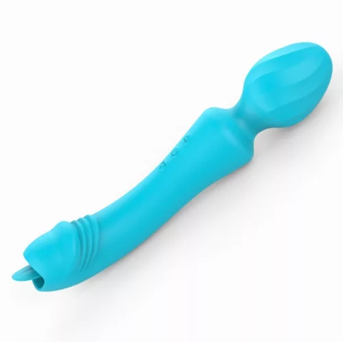 Vibráló varázspálca – 20cm-es csiklóizgató türkiz színben