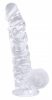 Dildick átlátszó prémium vibrátor - 17 x 4.5 cm