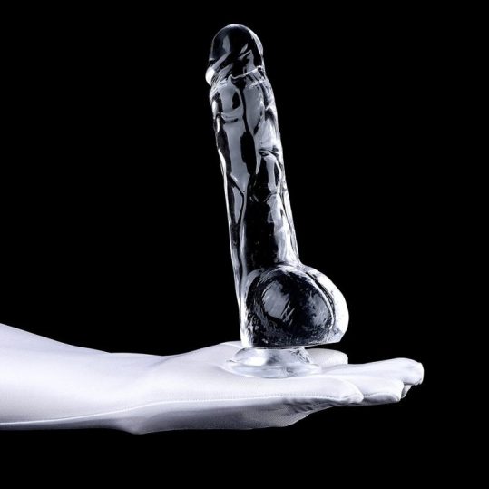 Prémium átlátszó dildo – 16 cm hosszú, 4 cm átmérőjű