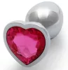 Bijou Heart Gem S – ezüst-rózsaszín anális kényeztető