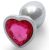 Bijou Heart Gem S – ezüst-rózsaszín anális kényeztető