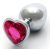 Bijou Heart Gem M – ezüst-rózsaszín anális gyöngy 7 cm
