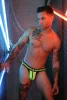 Breedwell Daycrawler – fekete-fluoreszkáló jockstrap