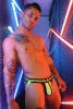 Breedwell Daycrawler – fekete-fluoreszkáló jockstrap