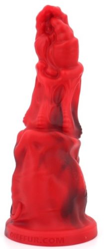 Sklirt Dildo – prémium vörös, 21 x 7 cm érzéki játék