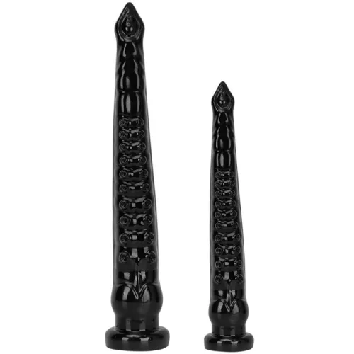 Piov Dildo S – prémium fekete 43x6 cm-es intim játék
