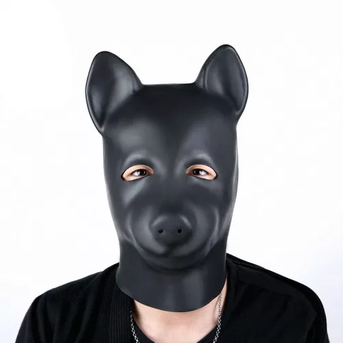 Sweety Bear – elegáns latex maszk fekete színben