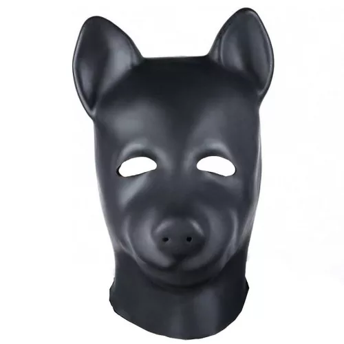 Sweety Bear – elegáns latex maszk fekete színben