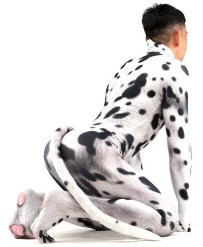 Dalmatin kutya jelmez – prémium fekete-fehér cosplay öltözet