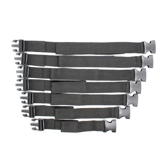 Fekete pántos camisole klipsz – 7 darabos csomag