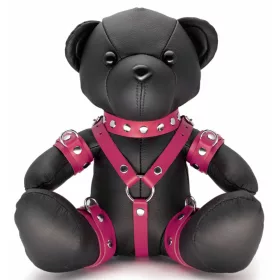 Bendy – prémium BDSM maci, puha bőrből, rózsaszín
