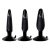 Xplorer – 3 db prémium anal plug szett fekete színben