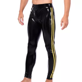 Xrub – fekete-sárga latex nadrág, elöl-hátul zipzáras