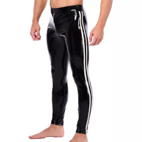 Xrub latex nadrág - fekete-fehér, előre-hátra cipzárral