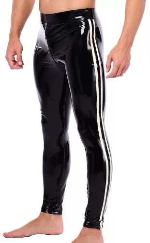 Xrub latex nadrág - fekete-fehér, előre-hátra cipzárral