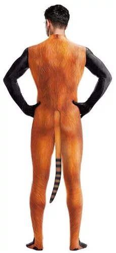 Raccoon Red Panda – stílusos cosplay overál fekete-narancsban