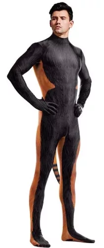 Raccoon Red Panda – stílusos cosplay overál fekete-narancsban