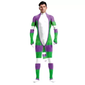   Prémium Cartoon Cosplay Overall – fehér-zöld-lila kombinációban