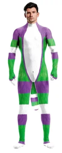 Cartoon Cosplay Overall – fehér-zöld-lila színekben