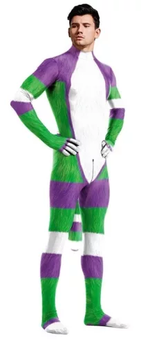 Cartoon Cosplay Overall – fehér-zöld-lila színekben