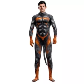 Fekete-Fényes cosplay overál - Sexy Wolf Man stílusban
