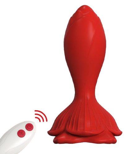 Rózsa szirmai – vibráló anális dugó 7 x 3 cm