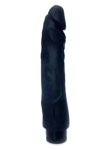 Vibrátor Ultra-realisztikus bőr hatású, szabályozható rezgés 22,5 cm fekete