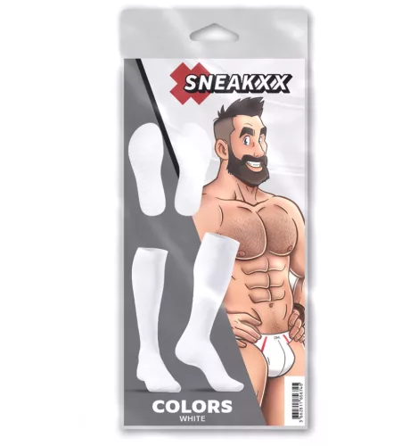 COLORS SneakXX – prémium fehér sportzokni