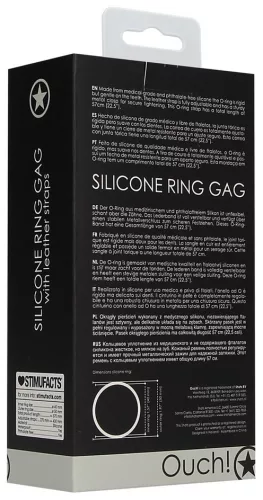 Silicone Ring Gag – prémium szilikon ring gag 40mm fekete