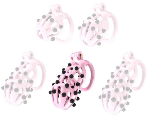 Point Up XL - rózsaszín maszturbátor ketrec 11 x 4 cm