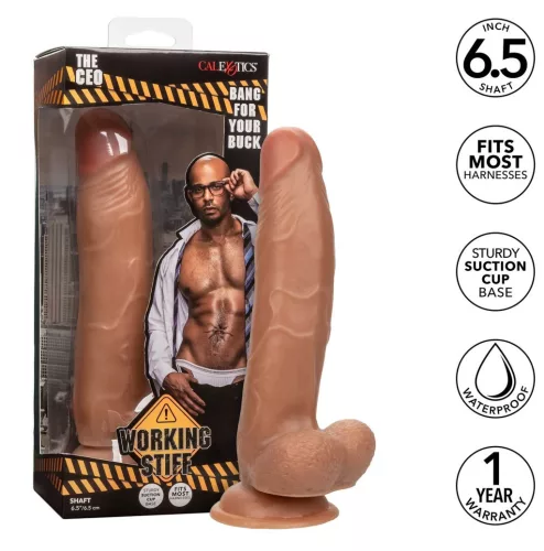 The Ceo Realistic – élethű dildo 16 x 4,5 cm barna
