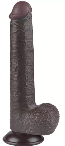 Prémium Sliding Skin – 17 cm fekete vibrátor érzékeknek