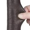 Prémium Sliding Skin – 17 cm fekete vibrátor érzékeknek