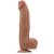 Prémium csúszó bőr dildó 23 x 6 cm, barna