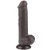 Prémium bőrhatású dildó – 15 x 4,5 cm, fekete