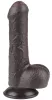 Prémium fekete csúszó bőr dildó 12 cm x 3,7 cm