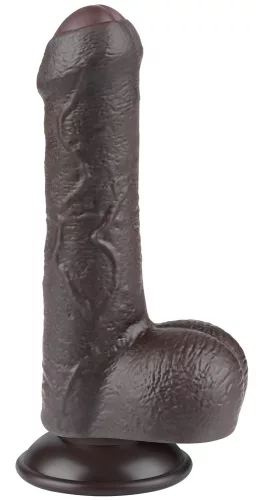 Prémium fekete csúszó bőr dildó 12 cm x 3,7 cm