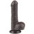 Prémium fekete csúszó bőr dildó 12 cm x 3,7 cm