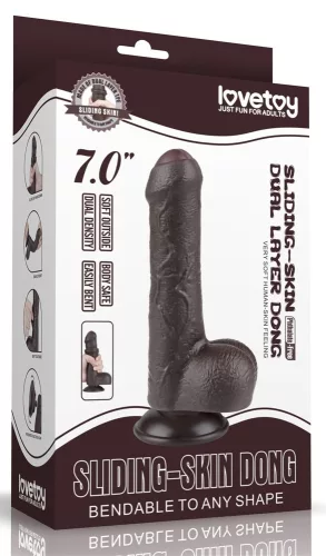 Prémium fekete csúszó bőr dildó 12 cm x 3,7 cm