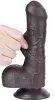 Prémium fekete csúszó bőr dildó 12 cm x 3,7 cm